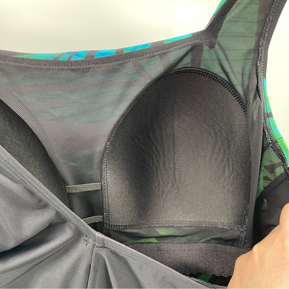 Swimsuits for All Tropical Palm Leaves Black Swimsuit Size 16 - Picture 9 of 13